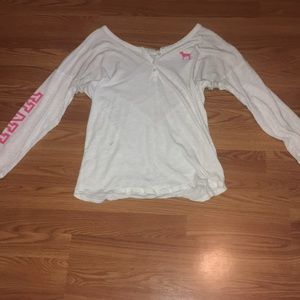 White PINK Victoria's Secret shirt